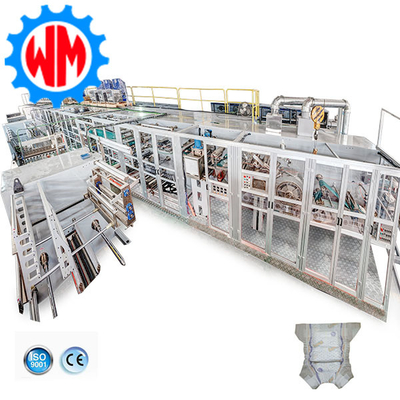 ซื้อ ระบบควบคุม PLC ความเร็วสูง Full Servo Baby Diaper Production Line ด้วยระบบบรรจุสินค้า online manufacture