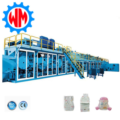 ซื้อ 800pcs/นาที สายการผลิตผ้าอ้อมเด็ก servo เต็มอุปกรณ์ผลิตผ้าอ้อม online manufacture