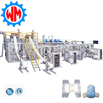 ซื้อ อัตราการรับรอง 97% ด้วย 250-450PCS / Min เครื่องทําผ้าอ้อมผู้ใหญ่ online manufacture