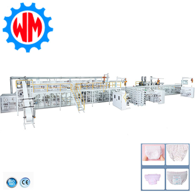 ซื้อ เครื่องทำกางเกงในสตรี 400 ชิ้น/นาที เครื่องจักรผลิตกางเกงในประจำเดือนแบบมืออาชีพ การผลิตออนไลน์