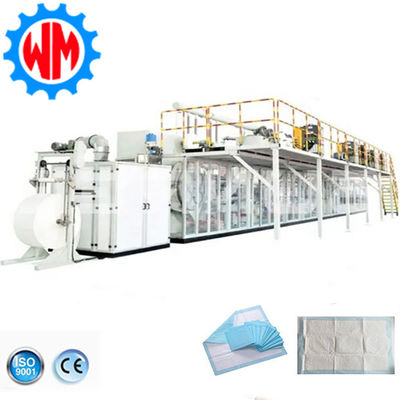 ซื้อ การประหยัดพลังงานเต็มเซอร์โว เครื่องพัดหมอน Underpad สายการผลิต Underpad Auto Stacker การผลิตออนไลน์