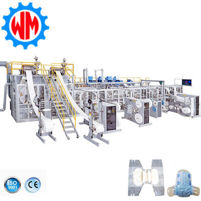 ซื้อ 97% Qualified Rate With 250-450PCS/Min Adult Diaper Making Machine Professional Design การผลิตออนไลน์