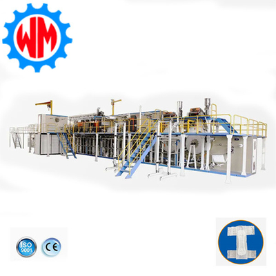 เครื่องทําผ้าอ้อมผู้ใหญ่แบบ Full Servo สูงมาตรฐาน ด้วยระบบควบคุม PLC