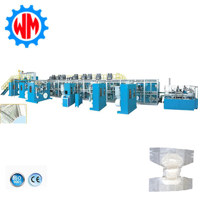 เครื่องทําผ้าอ้อมผู้ใหญ่แบบอัตโนมัติเต็ม เครื่องผลิตผ้าอ้อม 400KW