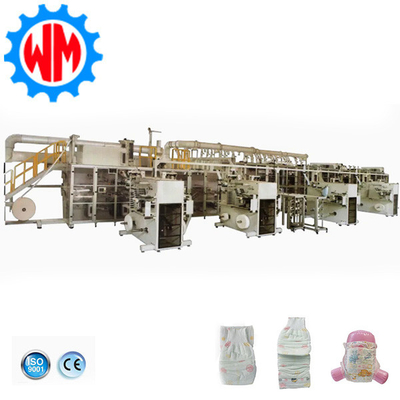ออกแบบใหม่ Full Servo วงแหวนใหญ่ เข็มขัด Baby Diaper ทําเครื่องจักรกับระบบบรรจุ