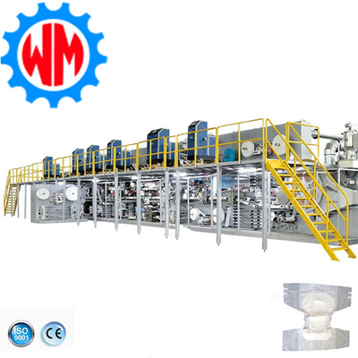 โรงงานมืออาชีพ สายการผลิตผ้าอ้อมผู้ใหญ่แบบ Full Servo การบํารุงรักษาง่าย