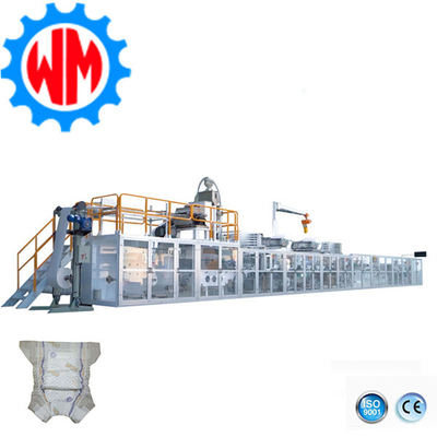 400KW Advanced New Baby Diaper Making Machine การควบคุม PLC การทํางานง่าย