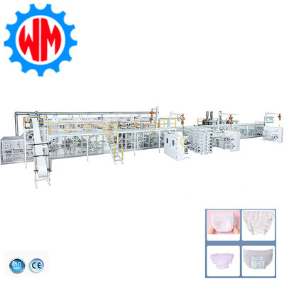 เครื่องทำกางเกงในสตรี 400 ชิ้น/นาที เครื่องจักรผลิตกางเกงในประจำเดือนแบบมืออาชีพ